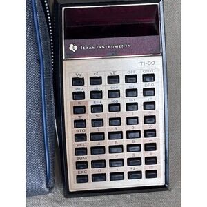 Vintage Texas Instruments‎ TI-30 Calculator 1970s w/ Case Not Working Parts